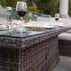 preview thumbnail 6 of 15, 7-Piece Patio Wicker Dining Sofa Set with Rectangle Firepits Table