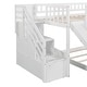 preview thumbnail 17 of 29, Twin Over Twin Bunk Bed with Two Drawers & Full-Length Guardrail, Solid Wood Bunk Bed Frame with Convertible Ladder and Slide