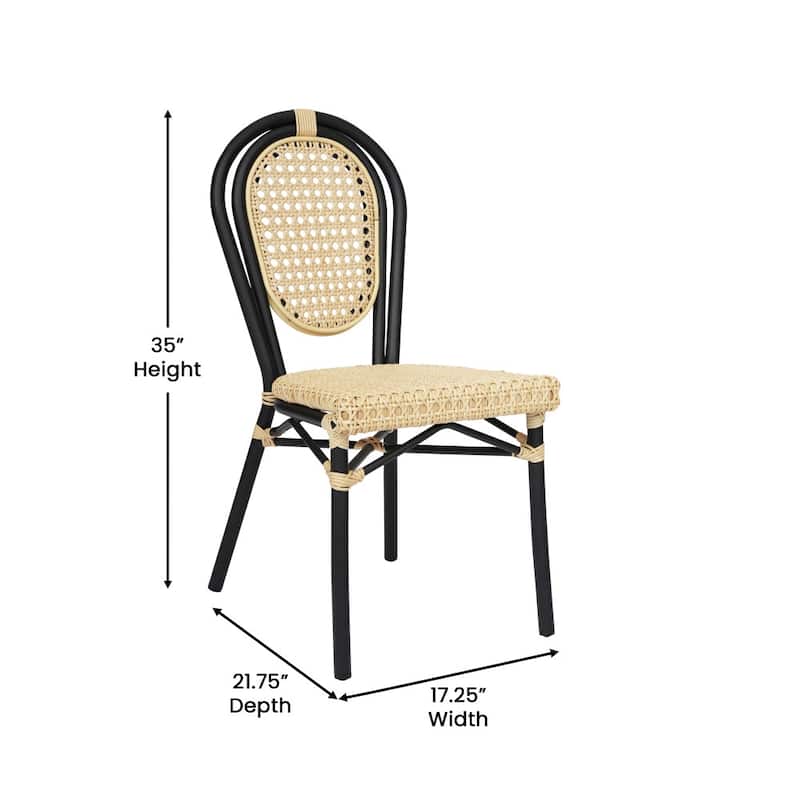 Stacking Bistro Chairs with Metal Frames