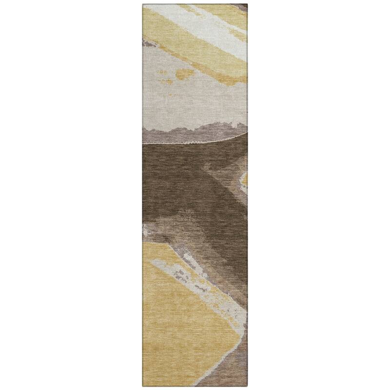 Machine Washable Indoor/ Outdoor Modern Cheney Chantille Rug