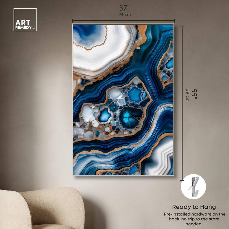 Azure Alveoli I Canvas by Art Remedy
