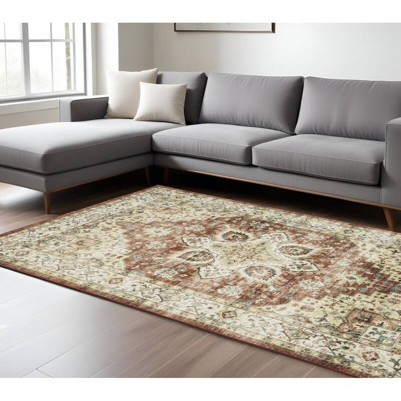 HomeRootsOriental Traditional Runner Area Rug - 120.08' X '89.76' X '0.12