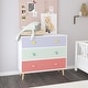 preview thumbnail 3 of 18, 3-Drawer Kids Dresser and Nightstand: Multi-Purpose Storage Cabinet for Nursery, Toddler Room, Bedroom, and Living Room colorful