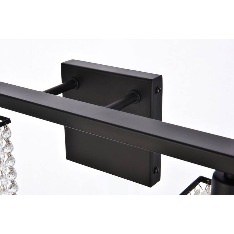 Phoenix 2 Light Bath Sconce with Clear Crystals