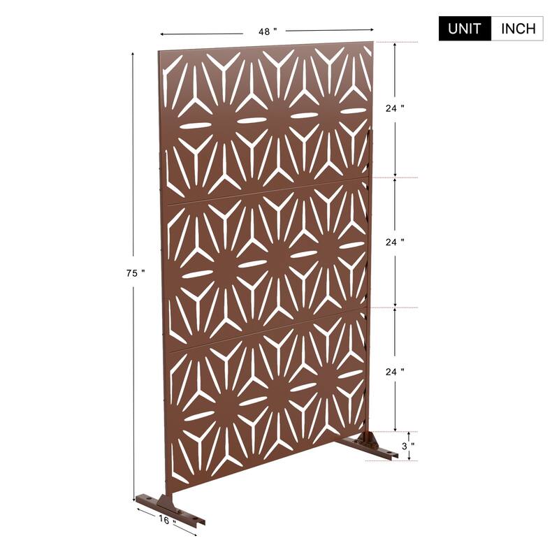 Privacy Screen Free Standing Star