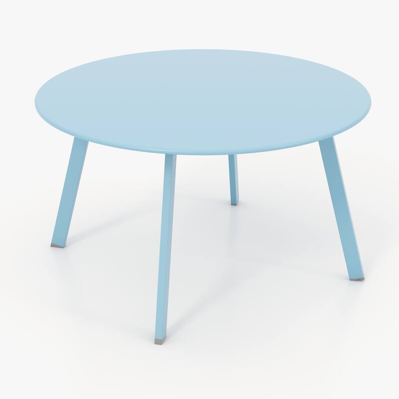 Outdoor Round Coffee Table, 28'' Patio Side Table for Backyard Patio Deck