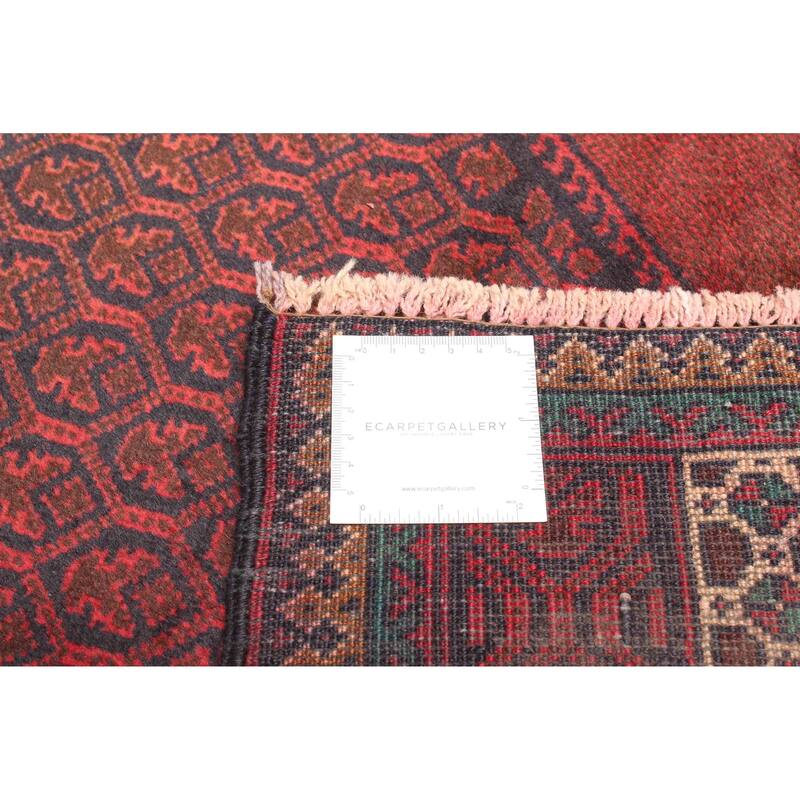 ECARPETGALLERY Hand-knotted Teimani Dark Red Wool Rug - 2'11 x 4'4