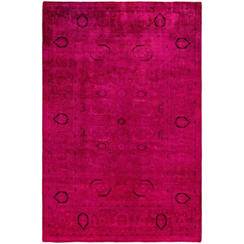 Overdyed One-of-a-Kind Hand-Knotted Area Rug - Purple - 6' 1" x 9' 1"