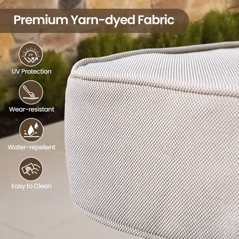 XIZZI 8-Piece Outdoor Wicker Furniture Sectional Swivel Chairs Set