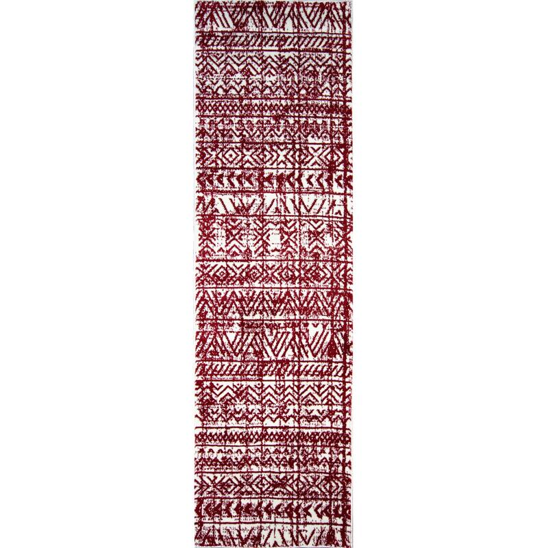 The Curated Nomad Midtown Geometric Distressed Bohemian Rug