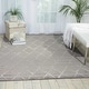 preview thumbnail 1 of 6, Nourison Twilight Contemporary Geometric Trellis Area Rug 12' x 15' - Grey - Rectangle