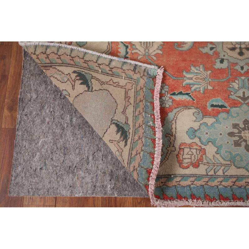 Distressed Kashmar Persian Vintage Area Rug Hand-Knotted Wool Carpet - 4'7" x 6'1"