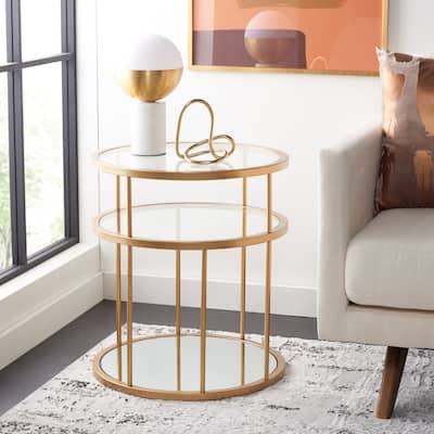 SAFAVIEH Zada 3 Shelf Accent Table - 20" L x 20" D x 23" H - 20Wx20Dx23H