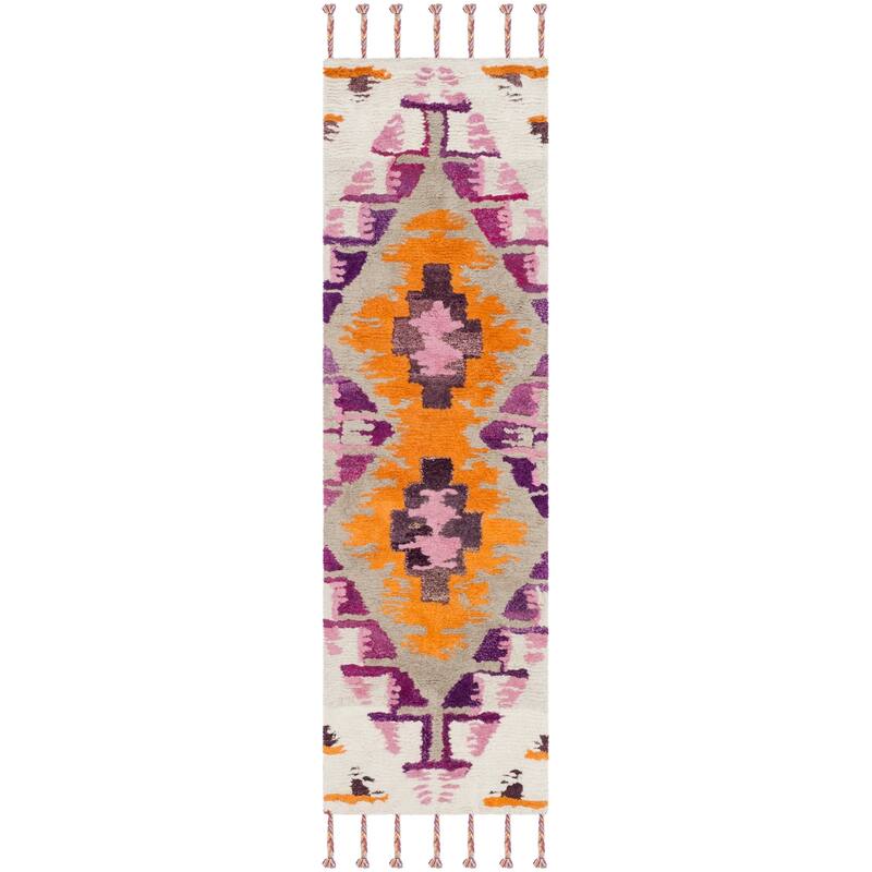 SAFAVIEH Handmade Casablanca Shag Mateja Tribal Moroccan Wool Rug