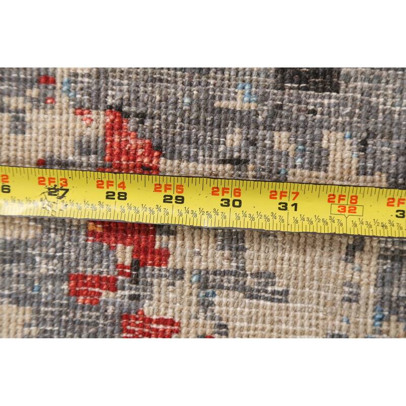 Vegetable Dye Wool/ Silk Abstract Modern Area Rug Hand-knotted Carpet - 6'6" x 9'9"