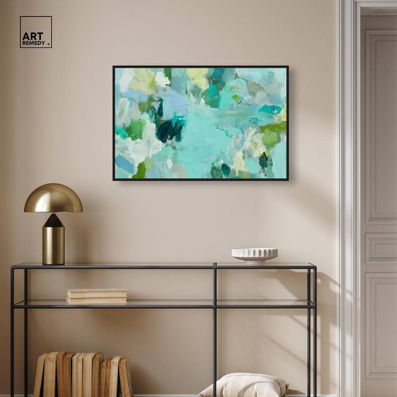 Alista Green Blues Canvas by Art Remedy