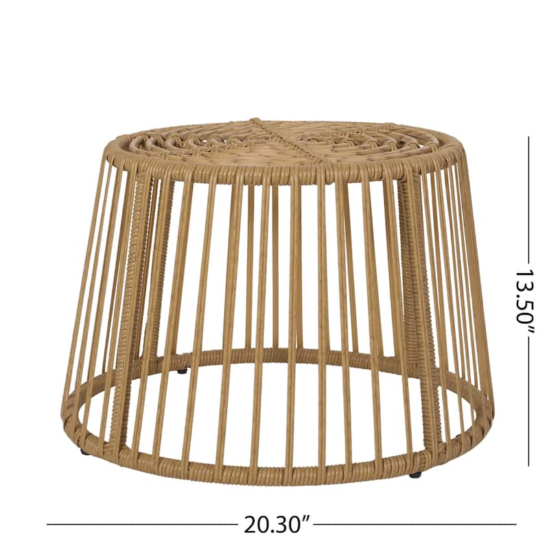 Caryl Outdoor Wicker 2 Seater Chat Set with Cushion by Christopher Knight Home