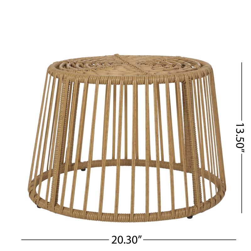 Caryl Outdoor Wicker Chair and Side Table Set with Cushion by Christopher Knight Home
