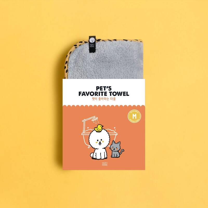 PET’S FAVORITE TOWEL, Premium High Quality Microfiber Pet Towel, Ultra-Absorbent, Quick Drying Towel, White, Made in Korea