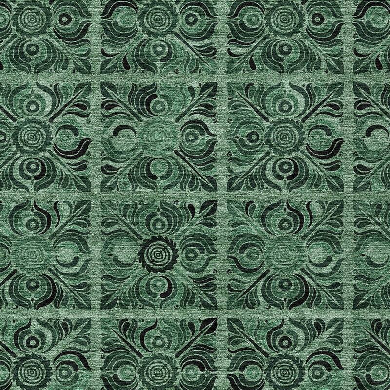 HomeRoots Medallion Transitional Rectangle Outdoor Rug
