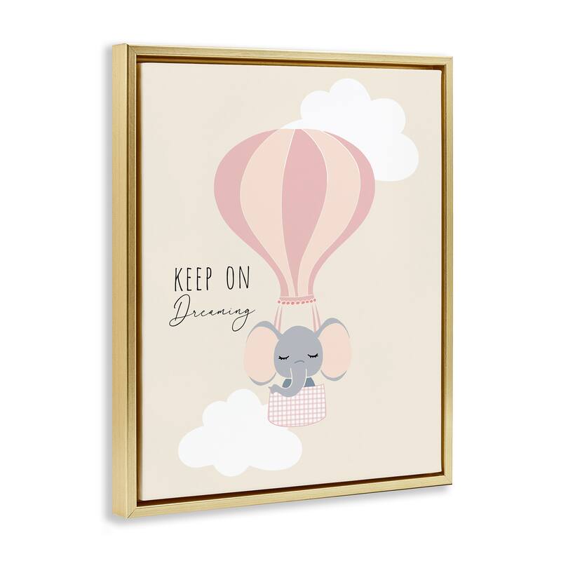Stupell Inspiring Keep On Dreaming Framed Floater Canvas Wall Art Design By Chen Alyesh
