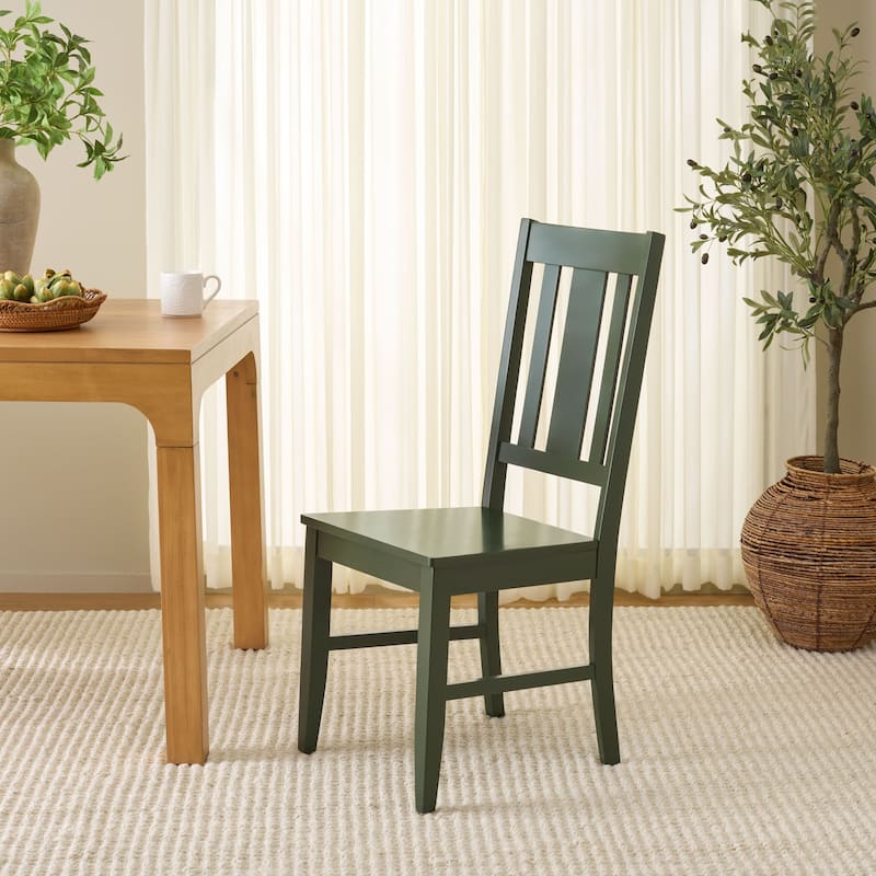 SAFAVIEH Home Roswitha Slat Back Side Chair - 18"W x 22"D x 39"H