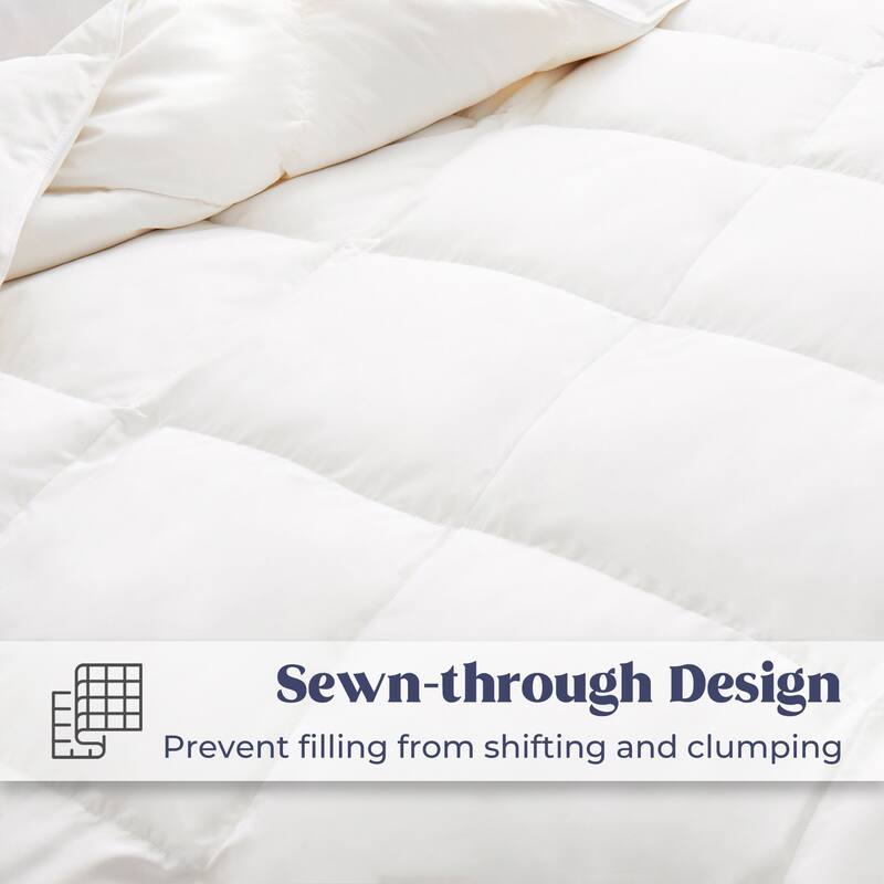 White Goose Feather Down Comforter Duvet Insert Ultra Soft Cover