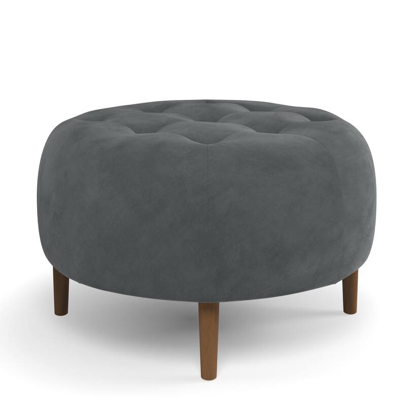 Bloomfield Round Velvet Ottoman