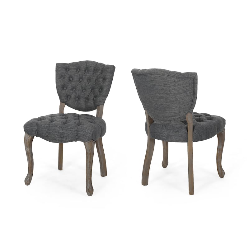 Crosswind Diamond Stitch Fabric Dining Chair by Christopher Knight Home