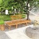 preview thumbnail 1 of 7, vidaXL Patio Bench 2-in-1 74.8" Solid Acacia Wood - (60.2"-74.8") x 26.8" x 29.1"