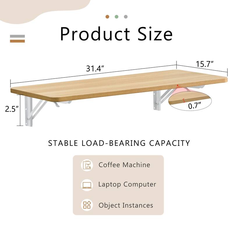 Laundry Room Folding Table Wall Mounted Folding Table for Small Spaces