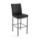 Option Charcoal Black Faux leather / Glossy Grey Metal 