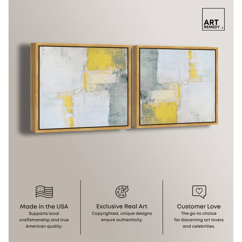 Simple Golden Butterfly Canvas by Art Remedy