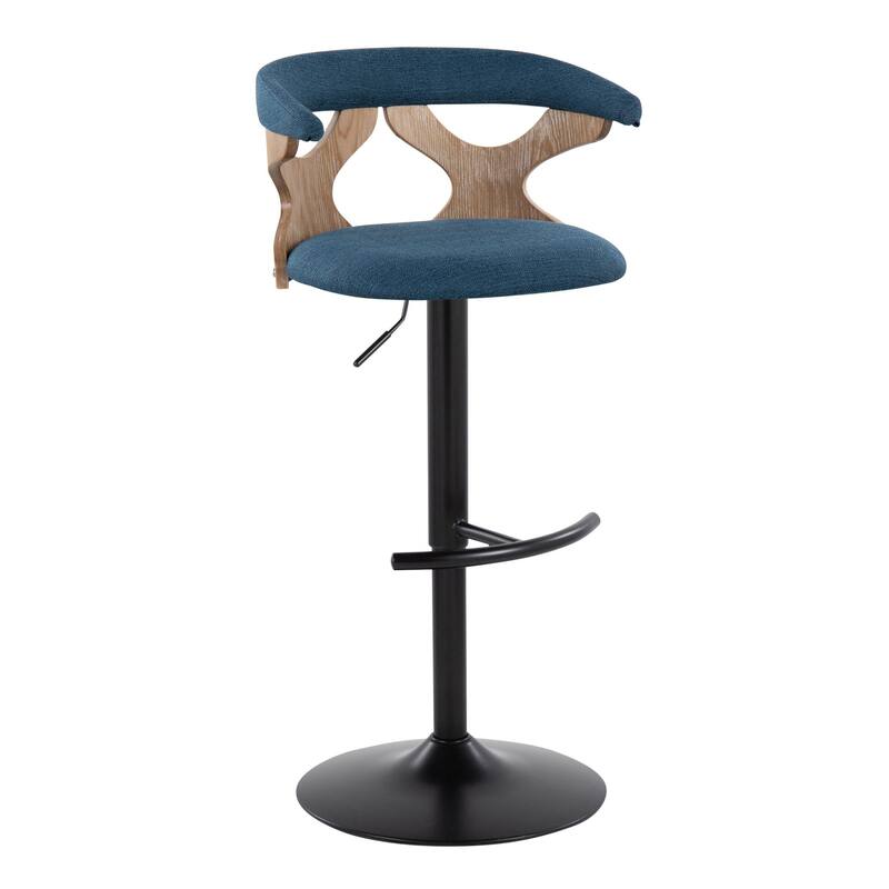 Carson Carrington Viby Adjustable Bar Stool with Rounded T Footrest (Set of 2)