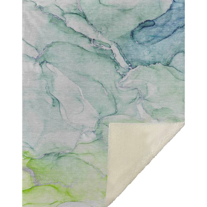 Premium Machine Washable Modern Abstract Sherpa Throw Blanket