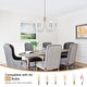 preview thumbnail 19 of 69, 6-Light Modern Candlestick Hanging Linear Chandelier Lighting Island Chandelier for Kitchen Island