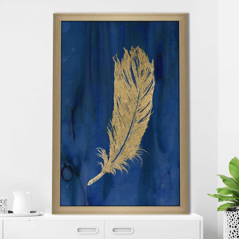 "Golden Feather IV" by Carol Robinson Print on Acrylic