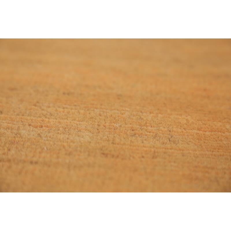 Orange & Yellow Gabbeh Modern Area Rug Handmade Wool Carpet - 4'11" x 6'6"