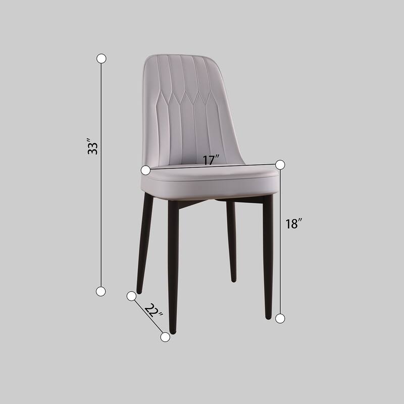 4PCS PU Thick Soft Cushions Dining Chairs