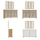 preview thumbnail 29 of 31, Rustic Carved Wood Sideboard Cabinet with Bonus Matching Wall Art Buffet Console Table