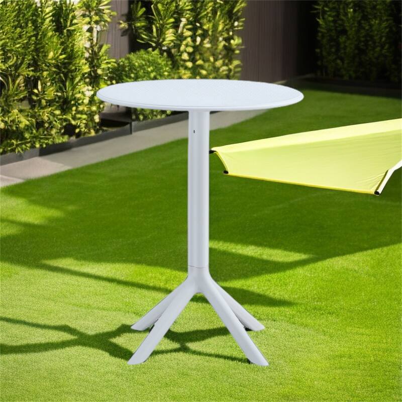 3 Piece Plastic Arm Chair Bistro with two Chairs and a Table