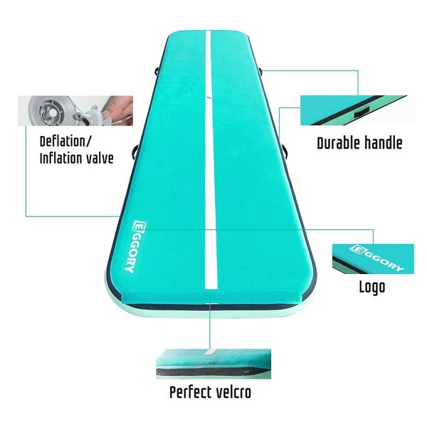 EGGORY 6in/16ft4in Inflatable Gymnastics Airtrack Tumbling Mat