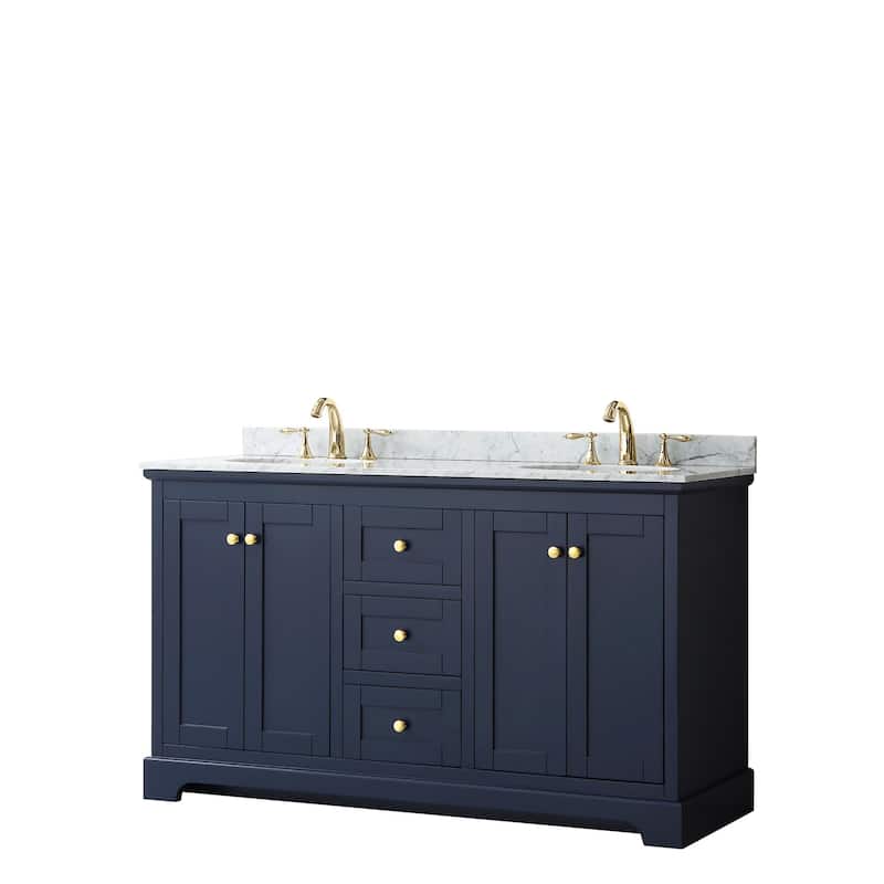Wyndham Collection Avery 60" Free Standing Double Basin Vanity Set