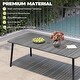 preview thumbnail 16 of 26, 7-PC Outdoor Patio Dining Set Rectangular Aluminum Table with Umbrella Hole with Rattan Chair