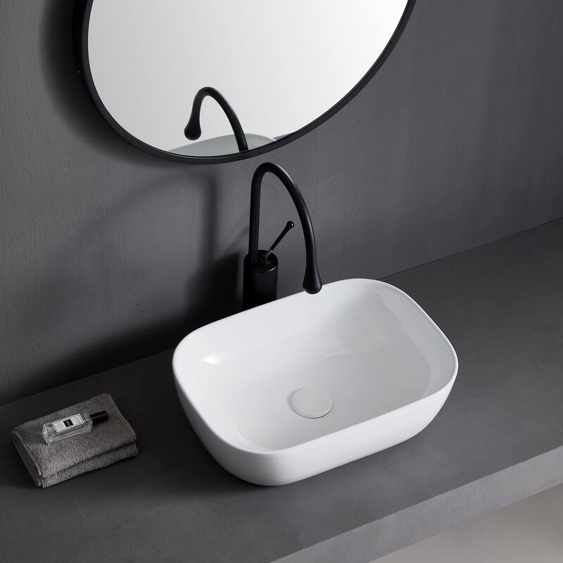 Eridanus 18" x 13" Ceramic Vessel Sink Powder Room Wash Basin