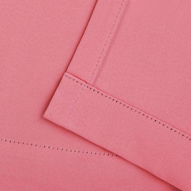 Superior Solid Machine Washable Room Darkening Grommet Blackout Curtains, Set of 2