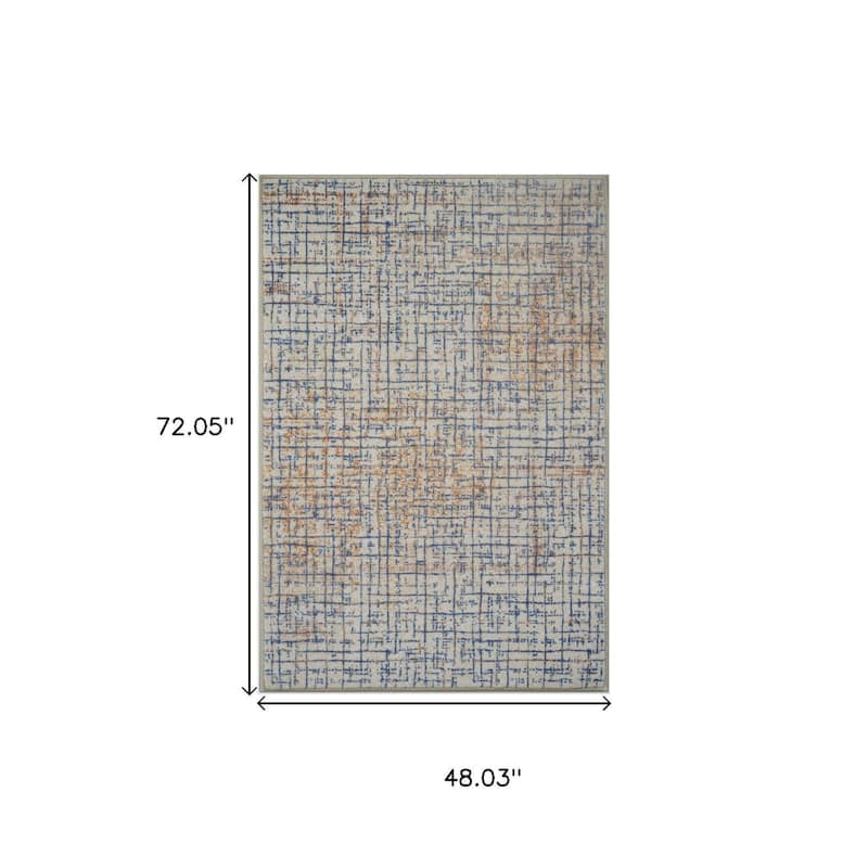 HomeRoots Abstract Modern, Contemporary Rectangle Area Rug