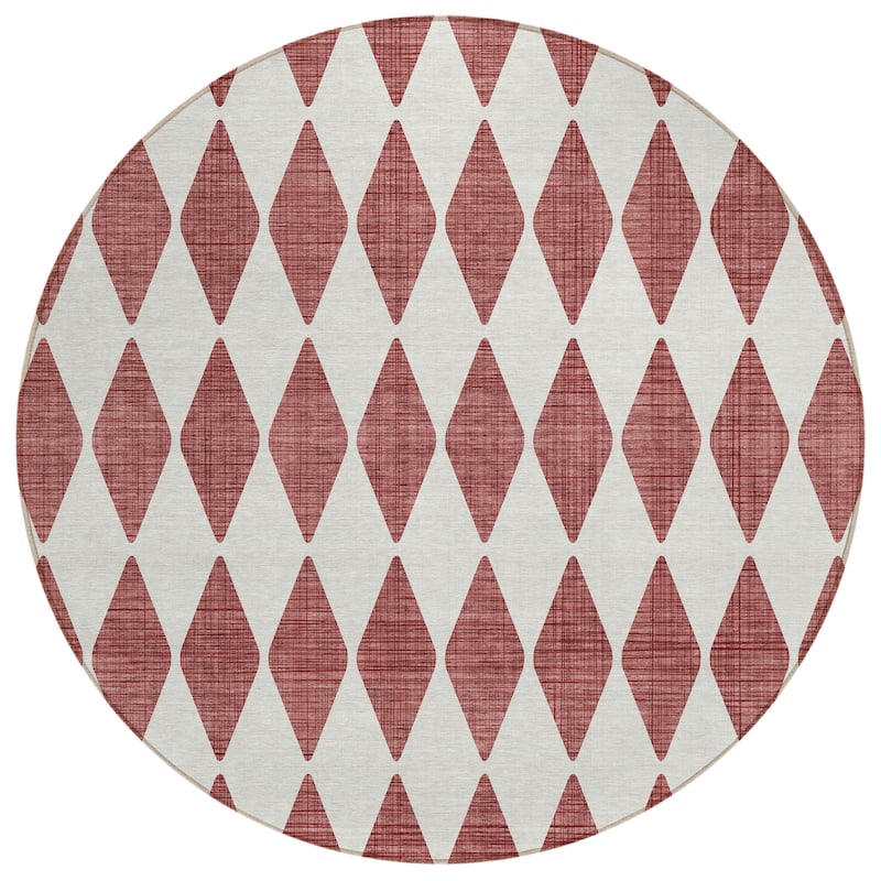 Machine Washable Indoor/ Outdoor Chantille Argyle Rug