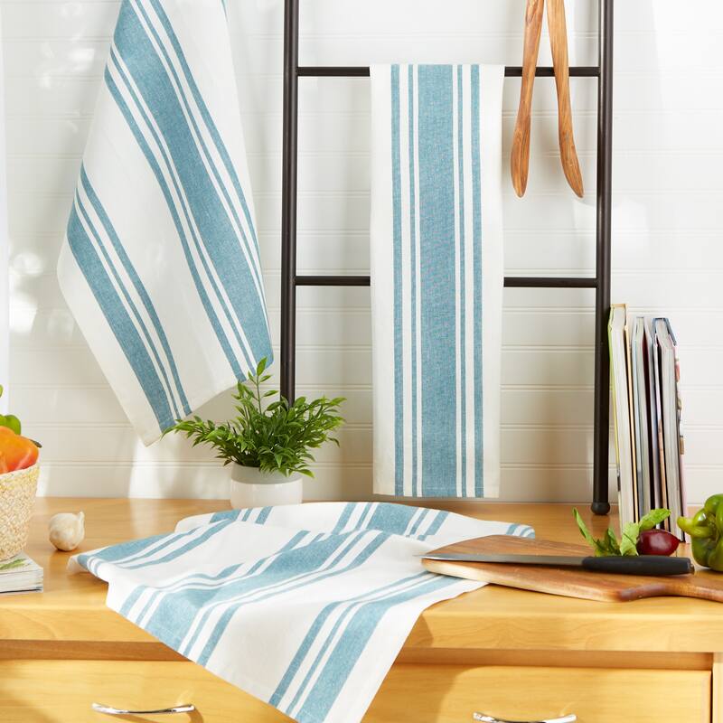 DII Vintage Red Chef Stripe Dishtowel (Set of 3)