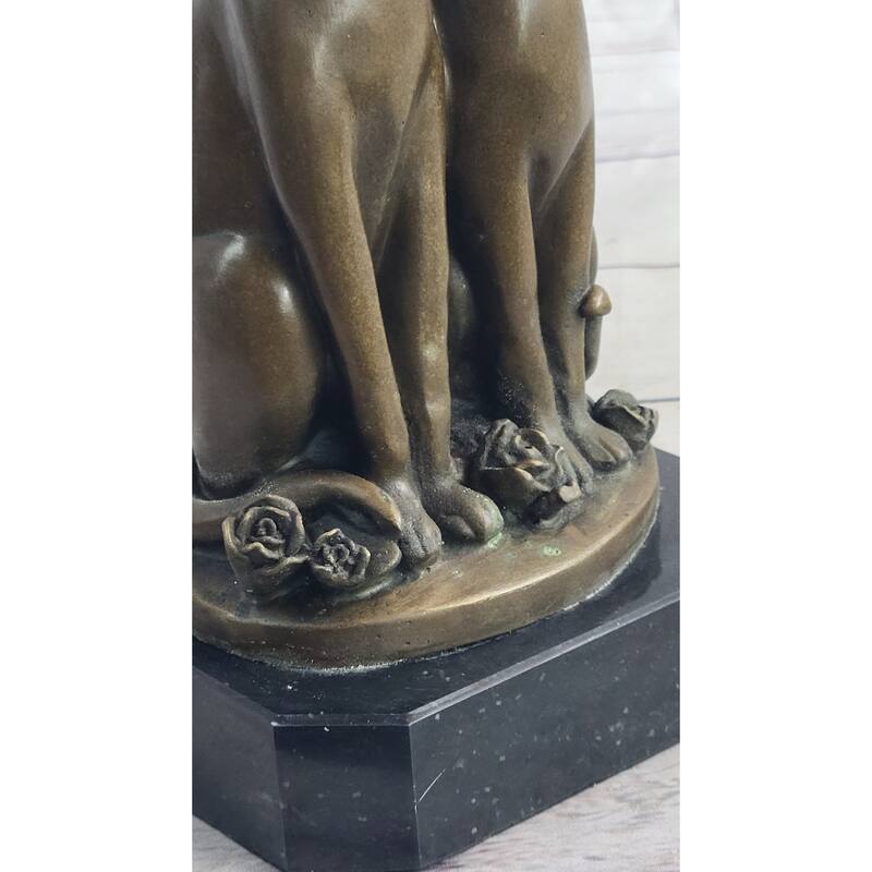 Pair Of Slender Siamese Cats Kittens Bronze Statue Sculpture Figure 9 Inches X 5 Inches